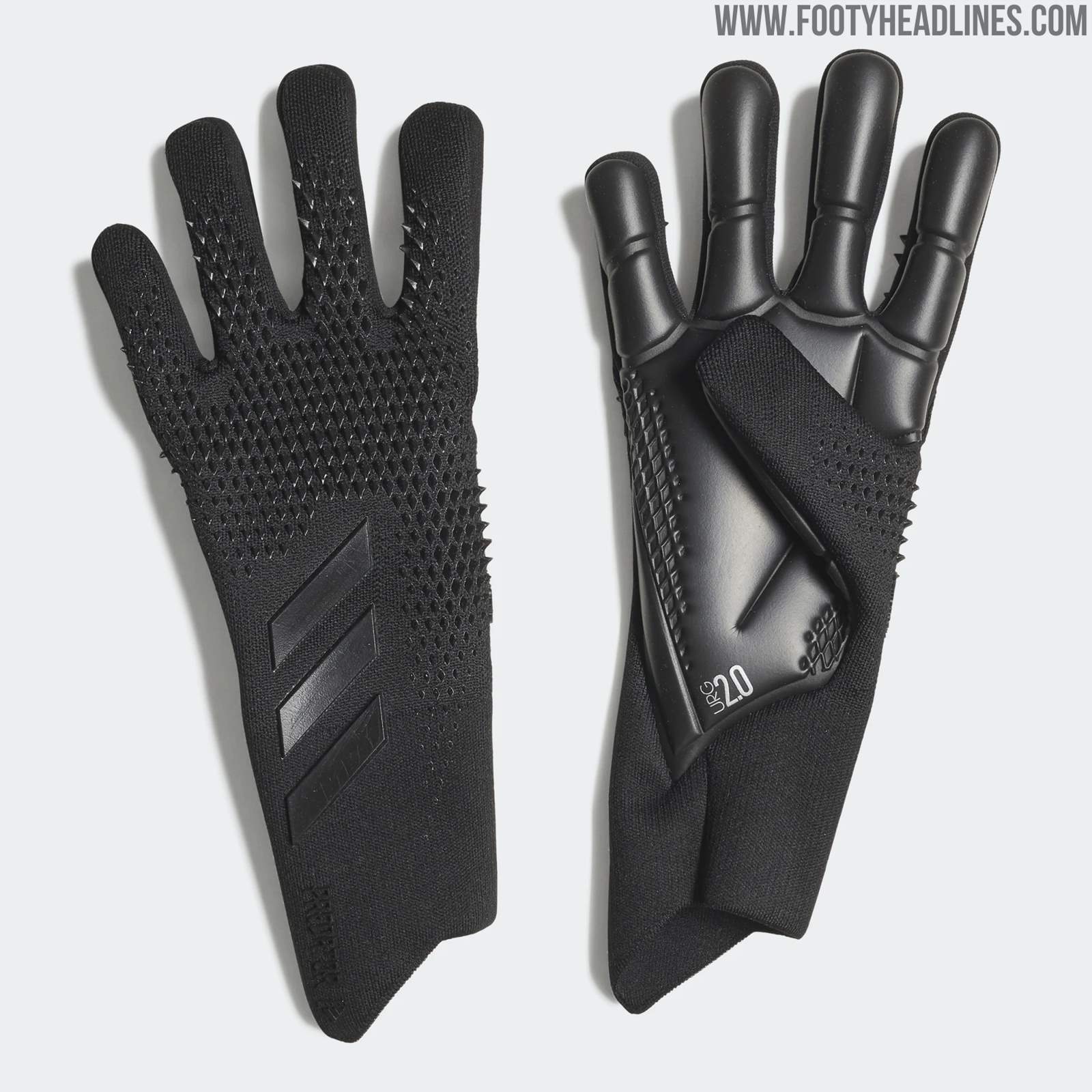 All New Black Strapless Adidas Predator 20 Goalkeeper Gloves